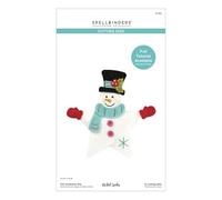 Spellbinders Troqueles grabados con estrella de muñeco de nieve de The Felt Stitch & Create Collection de Nicole Spohr, metal, uno