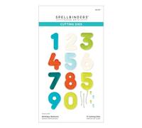 Spellbinders Troqueles grabados con globos de la colección Monster Birthday Collection, metal, uno