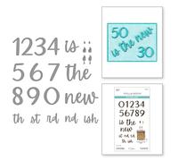 Spellbinders Troqueles grabados con números elegantes de la colección The Bougie Birthday de Nina Boettcher