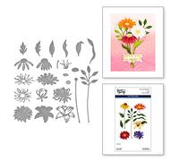 Spellbinders Troqueles Grabados con Tallos Florales de la colección de fotosíntesis de Simon Hurley, metálico, tamaño único