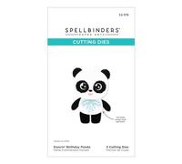 Spellbinders Troqueles grabados Dancin Panda de The Monster Birthday Collection, metal, uno