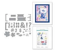 Spellbinders Troqueles grabados de puntuación e iconos de la colección Just Sayin' de Kelly Bangs