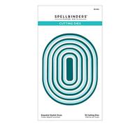 Spellbinders Troqueles grabados esenciales de la colección Elegant Ovals, metal, uno