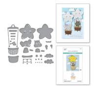 Spellbinders Troqueles grabados Swinging Among The Stars de la colección Little Smiles