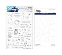 Spellbinders Woodland Wildlife - Juego de sellos y troqueles de Simon Hurley, metal, uno