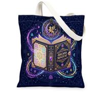Spellbook - Bolsa de lona Mystical Fanciful Stars Magic Fantasy Navy Market Tote 33.0 x 38.1 cm, Azul marino, 13x15 Inch