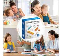 Spelling Games - Matching English Word Toy For Early Learning | PVC With Alphabet Blocks Set, Educational Activity For Kids Ages 3+ Preschool Kindergarten Classroom Home Travel Birthday