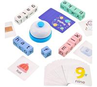 Spelling Games, Wooden Preschool Puzzles, Educational Toy Set with Flash Cards, Learning Game with Sturdy Material, Puzzle Set with Colorful Design, Kids Activity for Home & Playroom Ages 3+
