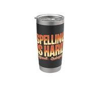 Spelling Is Hard Juegos de palabras de gramática inglesa - Vaso térmico de acero inoxidable de doble pared