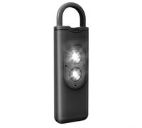Spelonify Alarma personal con sirena de 130 dB y luces LED estroboscópicas duales, dispositivo portátil de autodefensa para mujeres, ancianos y niños, alarma de seguridad de crisis (negro)