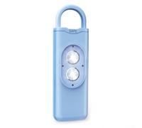 Spelonify Alarma personal con sirena de 130 dB y luces LED estroboscópicas duales, dispositivo portátil de autodefensa para mujeres, ancianos y niños, alarma de seguridad de crisis (azul)