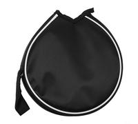 Spelonify Bolsa de raqueta de tenis de mesa Semicírculo Pong Pong Paddle Case Oxford Cloth Storage Protective Pouch Sleeve with Hand Carrier Indoor Game (negro)