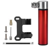 Spelonify Bomba de mano de aleación de aluminio, bomba de alta presión a 120 PSI, bomba de ciclo portátil del Reino Unido con manguera desmontable y válvula (rojo)