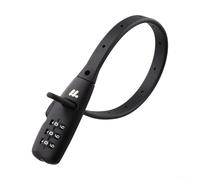 Spelonify Candado de cable con combinación de 3 dígitos, alambre de acero ajustable, seguridad para casco, bloqueo de casco de motocicleta y monopatín antirrobo (estilo corto regular)