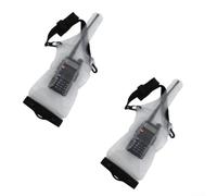 Spelonify Funda de PVC Talkie Impermeable Radio Protector Interphone Bolsa Bolsa de Radio de Dos Vías Funda de Radio al aire libre Comunicación Heavy Duty (2PCS Blanco)