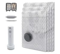 Spelonify Juego de bolsas de vacío inalámbricas recargables para embalaje de viaje eficiente, comprime la ropa y la ropa de cama para ahorrar espacio en el equipaje con diseño (3)