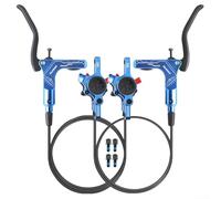 Spelonify Juego de frenos hidráulicos para bicicleta, aleación de aluminio de doble calibrador 160 mm, 180 mm, 203 mm, sistema de frenado delantero y trasero, ciclismo todoterreno para actualización