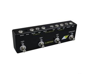 Spelonify MOSKYaudio - Pedal de caja de bucle de guitarra con 3 bucles, ruta de señal de derivación real, función de silencio del sintonizador y colocación de entrada ajustable para uso en rendimiento