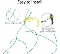 Spelonify Red de enrejado de jardín verde para plantas trepadoras, malla de soporte de plantas de nailon para frijoles, tomates, pepinos, red de cultivo vertical para jardín, balcón, invernadero