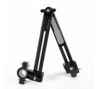 Spelonify Silla de ruedas para cochecito de bicicleta, soporte ajustable giratorio de 360 grados, abrazadera de tubo de 25 mm, accesorio de silla de camping (gris)