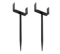 Spelonify Soporte de tubo descendente de agua de lluvia resistente, paquete de 2, abrazadera de soporte de drenaje de canalón de hierro galvanizado con revestimiento, fijación ajustable para bajantes