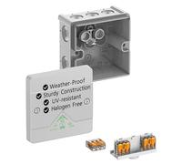 Spelsberg Abox SLK-2.5 - Caja de conexiones IP66 con 3 terminales sin tornillos de 3 cables, diseño fijo en el suelo, puntos de montaje internos, gris