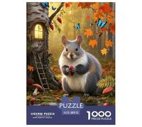 Spermophile Puzzle 1000 piezas Otoño Bosque Puzzles Juegos De Actividades Familiares Estimulantes Decoración De Pared De La Casa De Cartón 100% Reciclavo, Adultos Adolescentes Y Niños 52x38cm/1000pcs