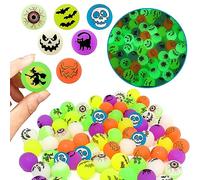 SPERMUOY Halloween Luminous Flummi 24 Unidades Flummi Luminous Flummi para Halloween Flummis Halloween Flummis para niños Bolsas de regalo de relleno Fiesta