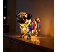 SPERMUOY Lámpara Corgi y lámpara de Pug,Lámpara Bulldog/Lámpara Dachshund/Corgi,Perro Luz Nocturna Lámpara Perro Luminoso para amantes de los perros