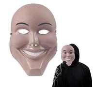 SPERMUOY Máscara sonriente de The Purge, máscara de Halloween the purge god para adultos, hombre sonriente The Purge Mask, máscara de purga para parejas, máscara de asesino de terror para Halloween