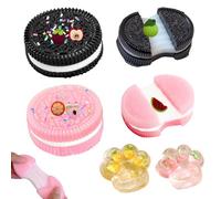 SPERMUOY Squishy Pata Squishy, 4 unidades Taba Squishy con 2 piezas de juguete para aliviar el estrés, patas de gato Squishy Cat Paw Squishy, Fufu Squishy para niños y adultos