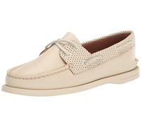 Sperry Auténtico zapato náutico original de 2 ojales para hombre, Blanco, 5.5