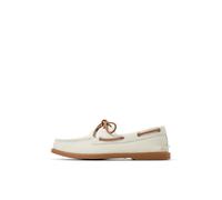 Sperry Auténtico zapato náutico original de 2 ojales para hombre, Cuero Blanco, 47 EU