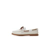 Sperry Auténtico zapato náutico original de 2 ojales para mujer, Blanco, 7.5 Wide