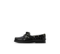 Sperry Auténticos Zapatos náuticos Original de 2 Ojales para Mujer, Negro, 37 EU
