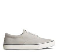Sperry Tenis unisex Striper II de lona CVO para adultos, Gris, 10.5 Women/9 Men