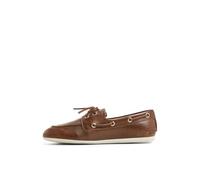 Sperry Zapatos náuticos delgados para mujer, Beige Bronceado, 37 EU