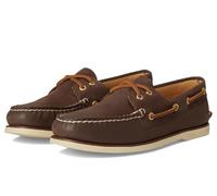 Sperry Zapatos náuticos originales de 2 ojales dorados para hombre, Marrón, 43 EU