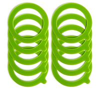 Spesh 10 Piezas Sellos de Silicona para Tarros, 93x68mm Sustitución de Juntas de Tarro, Anillos de Goma Herméticos para Tarros Kilner y Mason Jars de 0,35/0,5/1/1,5/2 litros(Verde)