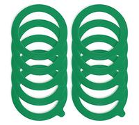 Spesh 10 Piezas Sellos de Silicona para Tarros, 93x68mm Sustitución de Juntas de Tarro, Anillos de Goma Herméticos para Tarros Kilner y Mason Jars de 0,35/0,5/1/1,5/2 litros(Verde Oscuro)