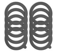 Spesh 10 Piezas Sellos de Silicona para Tarros, 93x68mm Sustitución de Juntas de Tarro, Anillos de Goma Herméticos para Tarros Kilner y Mason Jars de 0,35/0,5/1/1,5/2 litros(Gris)