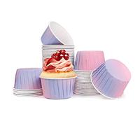 Spesh 50 Piezas Cupcake Cases Moldes para Megdalenas de Papel Cupcake Wrappers Cupcake Moldes de Papel para bodas, cumpleaños, baby showers(Rosa Y Azul)