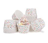 Spesh 50 Piezas Cupcake Cases Moldes para Megdalenas de Papel Cupcake Wrappers Cupcake Moldes de Papel para bodas, cumpleaños, baby showers(Punto de Color)