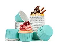 Spesh 50 Piezas Cupcake Cases Moldes para Megdalenas de Papel Cupcake Wrappers Cupcake Moldes de Papel para bodas, cumpleaños, baby showers(Azul Claro)