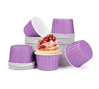 Spesh 50 Piezas Cupcake Cases Moldes para Megdalenas de Papel Cupcake Wrappers Cupcake Moldes de Papel para bodas, cumpleaños, baby showers(Morado)