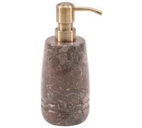 SPESHSTONES Dispensador de jabón de mármol de 19 cm para jabón de manos, loción, champú espumoso y recipiente desinfectante para decoración de encimera de baño - Dispensador de jabón líquido para
