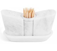 SPESHSTONES Juego de salero y pimentero de mármol de 2.5 pulgadas, color blanco, hecho a mano, para encimera de cocina, ideal salero y pimentero, juego de molinillo de sal y pimienta