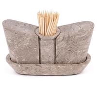 SPESHSTONES Juego de salero y pimentero de mármol de 2.5 pulgadas, hecho a mano, ideal para salero y pimentero, recipientes de sal para encimera, soporte de sal de piedra