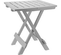 Spetebo Adige - Mesa plegable pequeña para jardín o camping, ideal para utilizarse como mesa auxiliar, gris claro