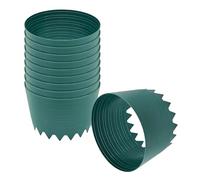 Spetebo Anillo de riego de plástico, 20 cm, color verde, juego de 10 unidades, para regar hierbas, plantas vegetales, flores, ayuda de riego, plantas, semillas, humidificación